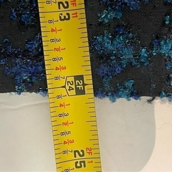 Chico’s Blue & Black Textured Tweed Academia Jacket Blazer NWOT Size 8 - Picture 11 of 12